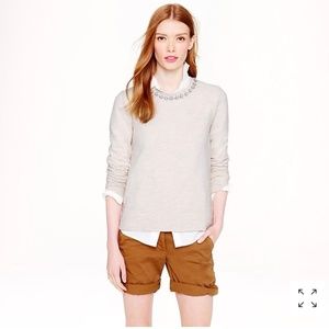 J. Crew Marled Jeweled Sweatshirt Sz S